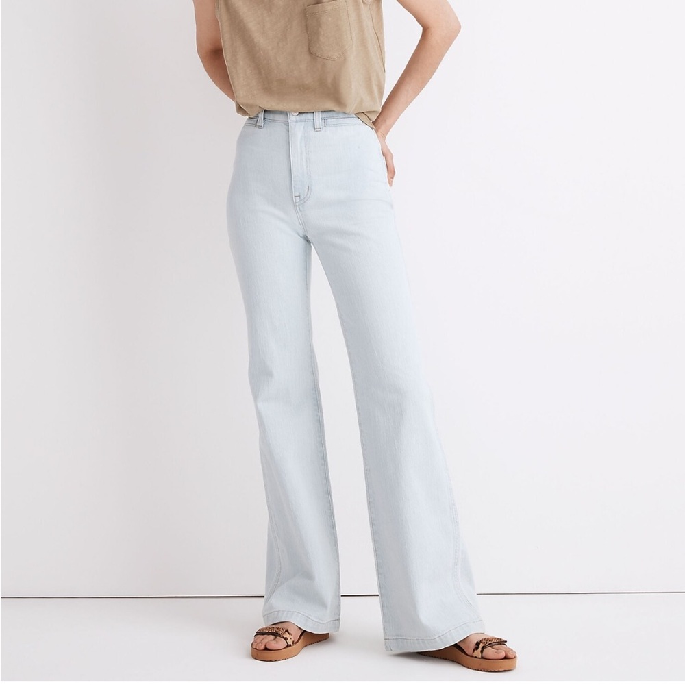 Madewell 11" High-Rise Flare Jeans in Hanford Wash: Welt Pocket Edition